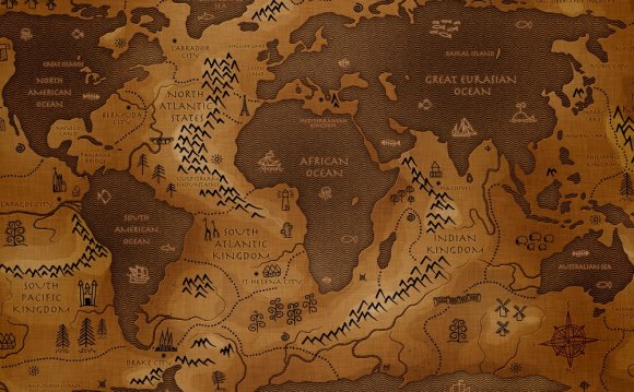 A world map that inverts land