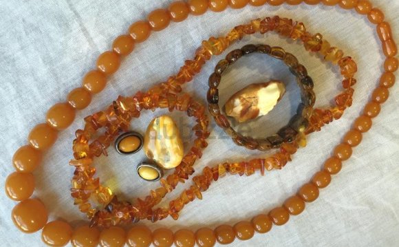 Baltic sea amber jewelry from