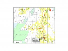 BP GDF Suez Marconi - Vorlich oil field map