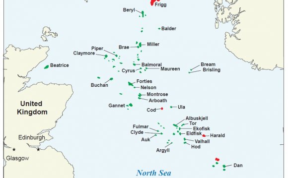 North Sea oil fields