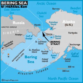Map of Bering Sea