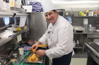 Stuart Morrison, from Essex, the ship's a la carte chef