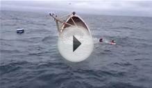 incredible video prawn trawler sinks in cold Irish sea