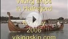 Viking ships in Hafrsfjord, Norway - Vikingskip i Hafrsfjord